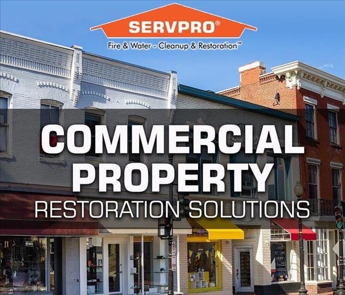 SERVPRO commercial property restoration solutions graphic